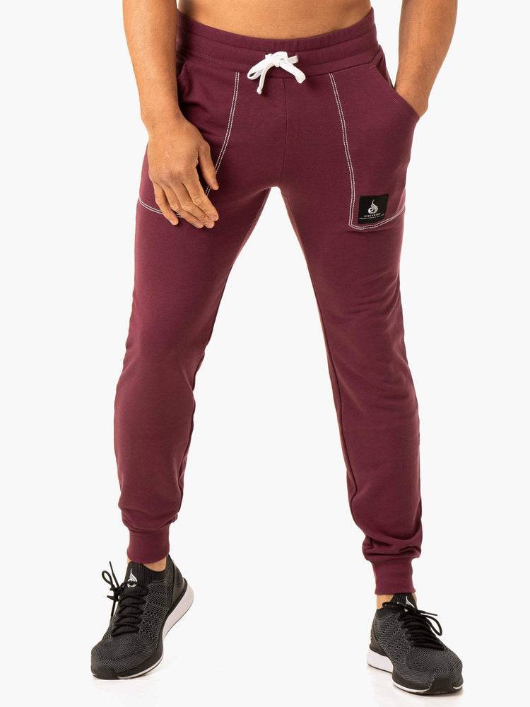 Men's Ryderwear Men Track Pants Vital Track Pants Plum | NZ1055KI