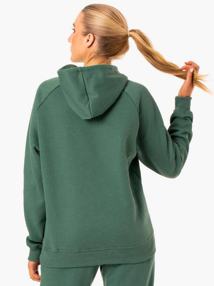 Women's Ryderwear Women Hoodie Off Duty Fleece Hoodie Green | NZ1657CE