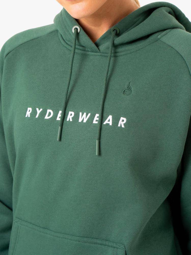 Women's Ryderwear Women Hoodie Off Duty Fleece Hoodie Green | NZ1657CE