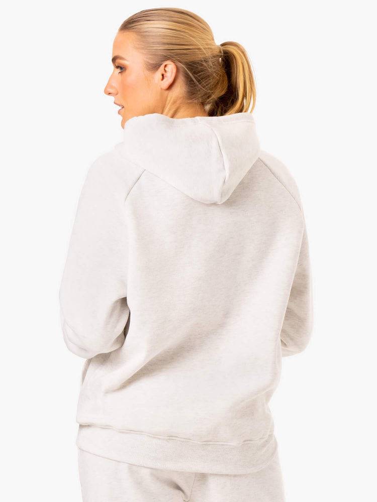 Women's Ryderwear Women Hoodie Off Duty Fleece Hoodie Snow Grey Marl | NZ1660NB