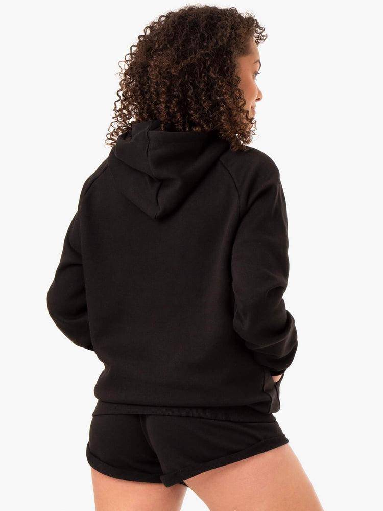 Women's Ryderwear Women Hoodie Off Duty Fleece Hoodie Black | NZ1672AP