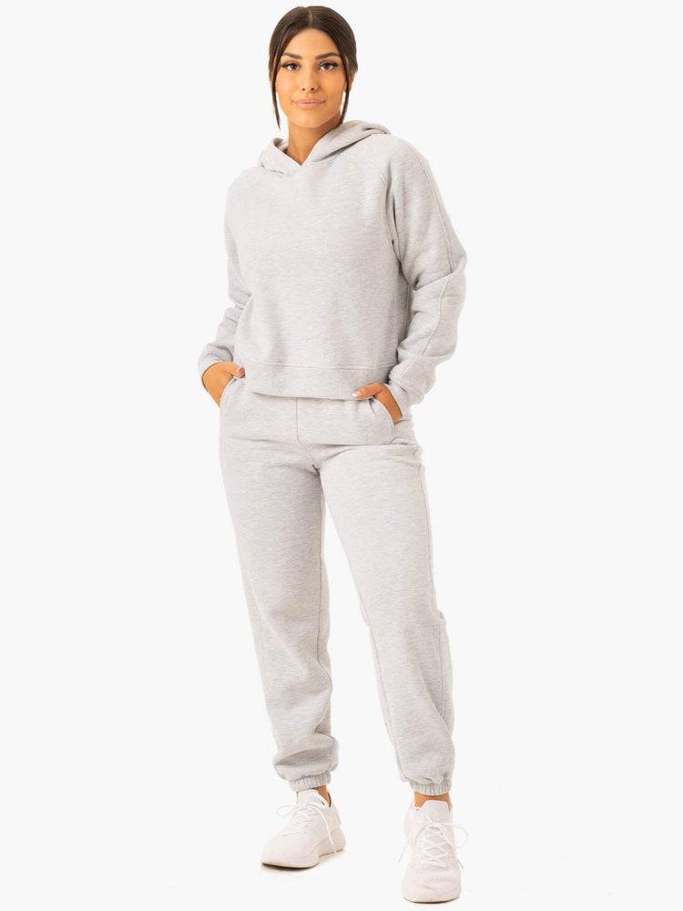 Women's Ryderwear Women Hoodie Sideline Hoodie Grey Marl | NZ1695IS