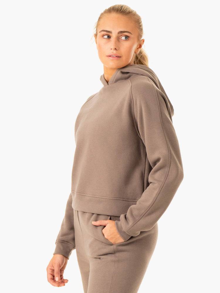 Women's Ryderwear Women Hoodie Sideline Hoodie Taupe | NZ1697PQ