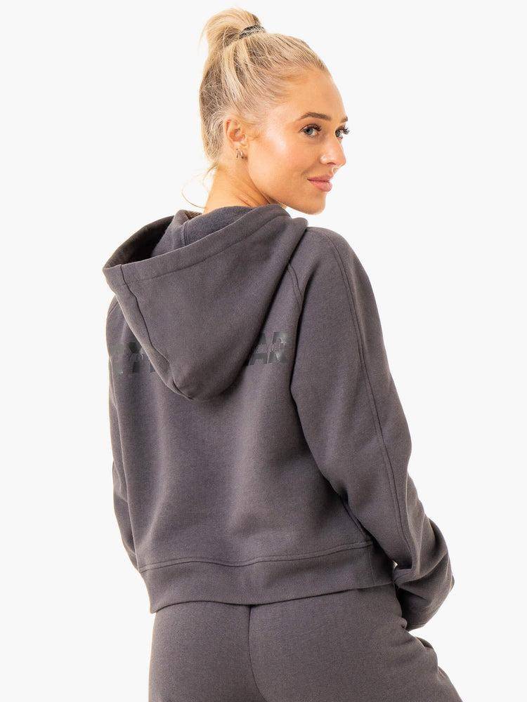 Women's Ryderwear Women Hoodie Sideline Hoodie Charcoal | NZ1702GL