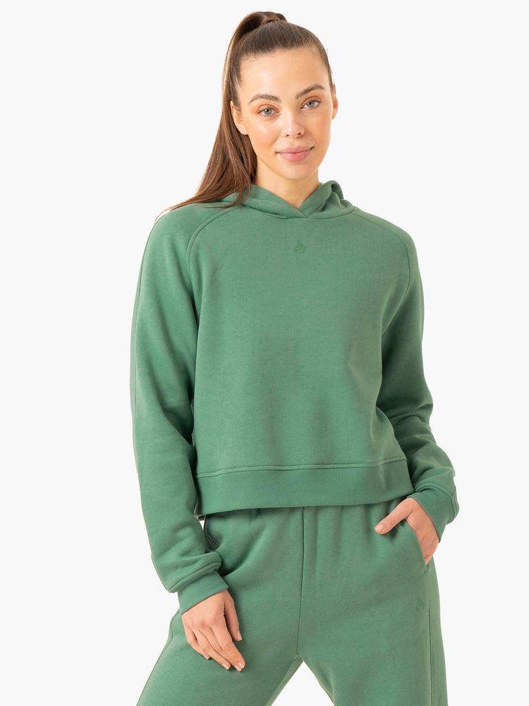 Women\'s Ryderwear Women Hoodie Sideline Hoodie Forest Green | NZ1703HK