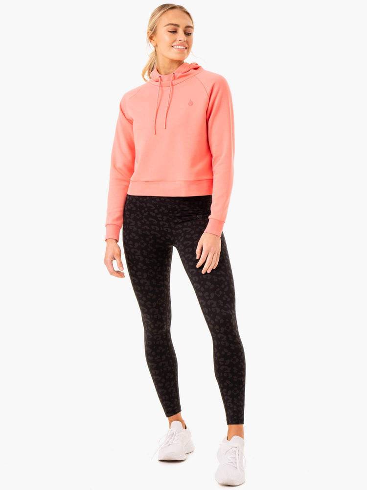 Women's Ryderwear Women Hoodie Ultra Pullover Hoodie Coral | NZ1688QZ