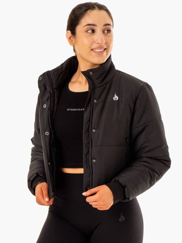 Women's Ryderwear Women Jackets Apex Puffer Jackets Black | NZ1715WY