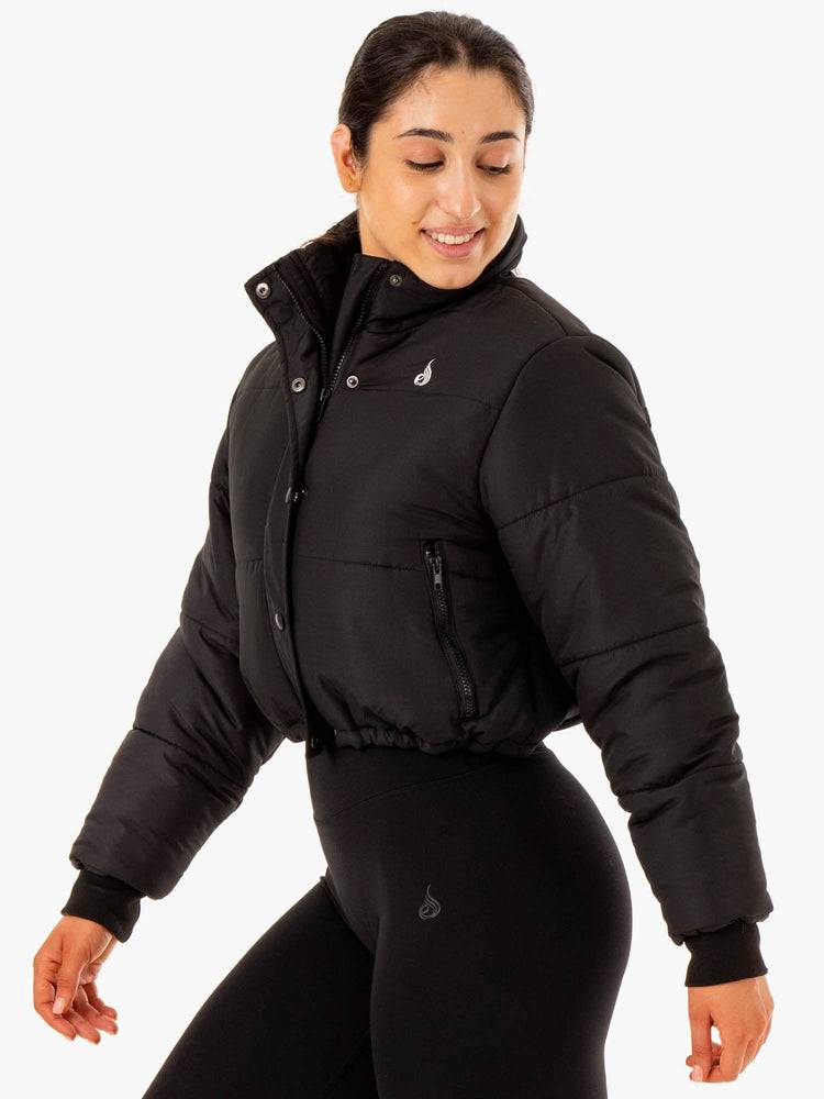 Women's Ryderwear Women Jackets Apex Puffer Jackets Black | NZ1715WY