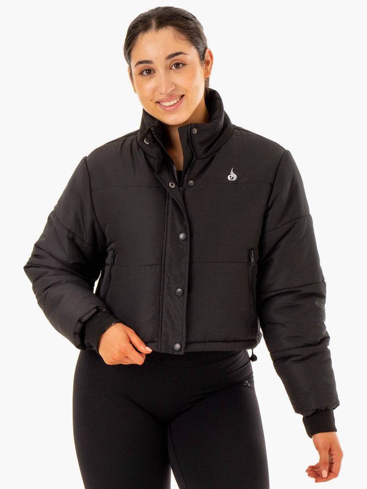 Women\'s Ryderwear Women Jackets Apex Puffer Jackets Black | NZ1715WY