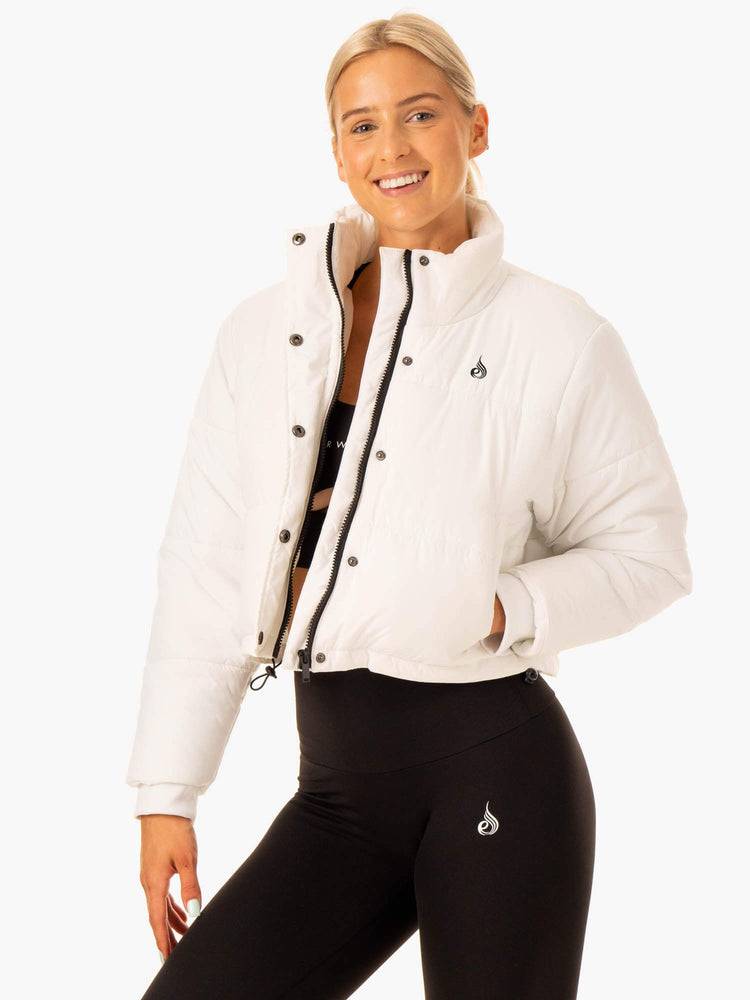 Women's Ryderwear Women Jackets Apex Puffer Jackets White | NZ1716EX