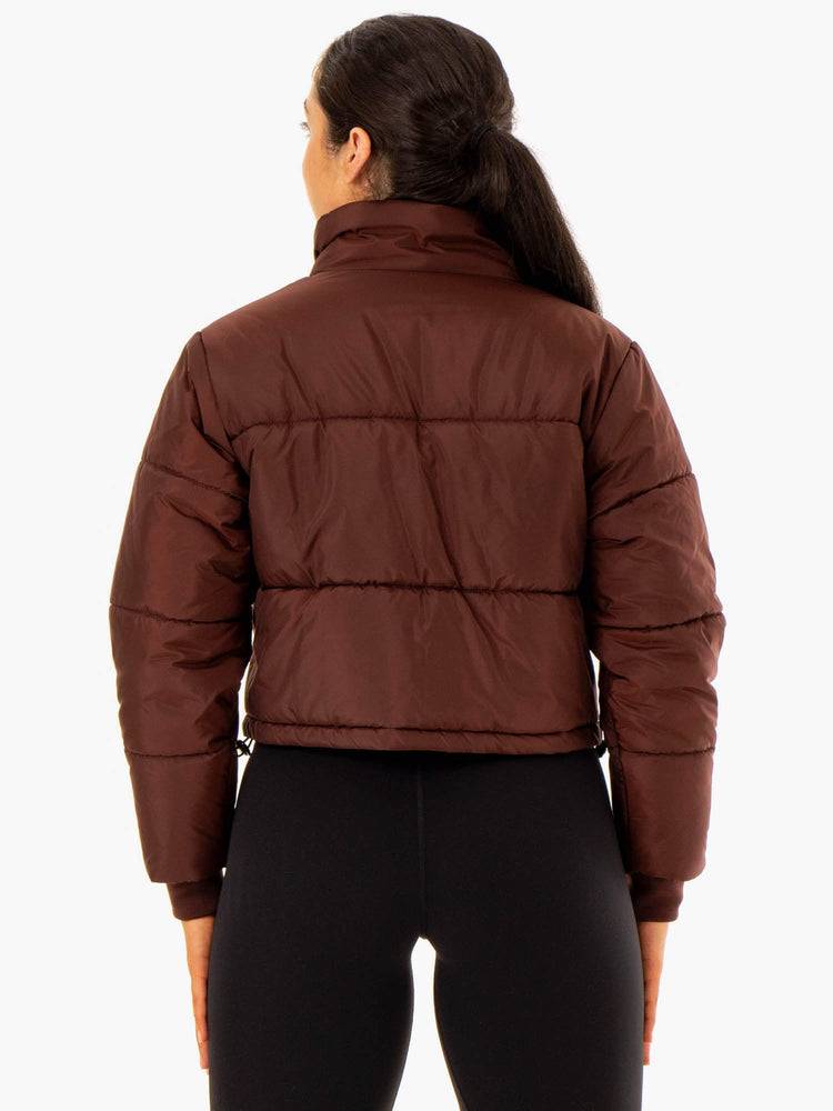 Women's Ryderwear Women Jackets Apex Puffer Jackets Chocolate | NZ1717RW