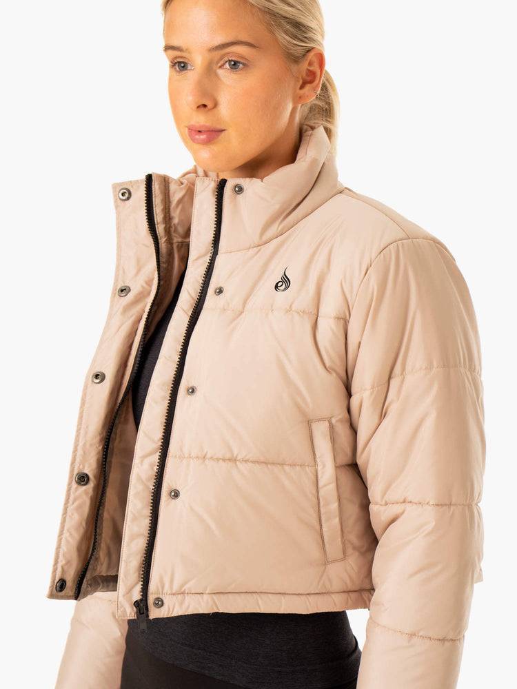 Women's Ryderwear Women Jackets Apex Puffer Jackets Nude | NZ1718TV