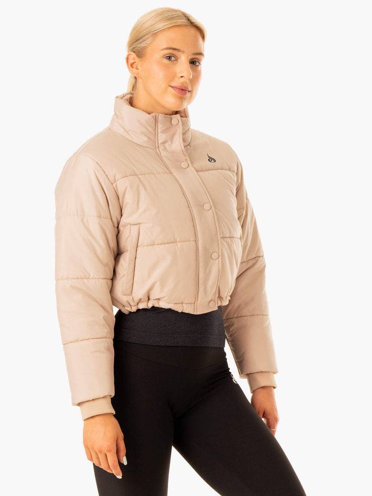 Women's Ryderwear Women Jackets Apex Puffer Jackets Nude | NZ1718TV