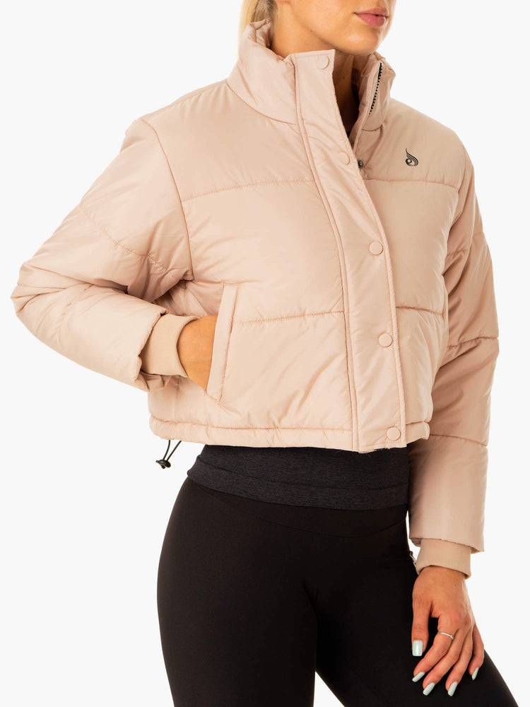 Women's Ryderwear Women Jackets Apex Puffer Jackets Nude | NZ1718TV