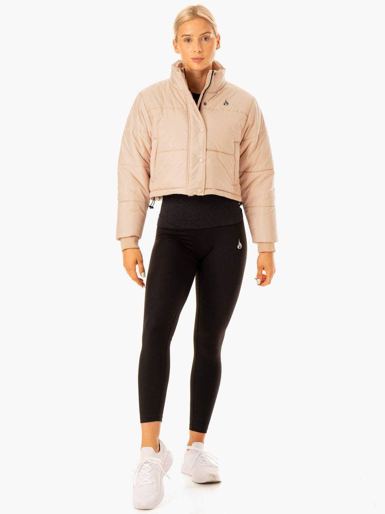 Women's Ryderwear Women Jackets Apex Puffer Jackets Nude | NZ1718TV