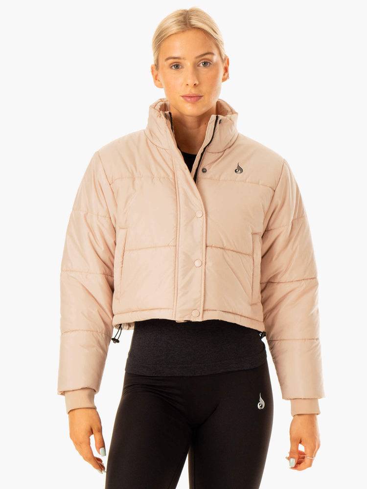 Women\'s Ryderwear Women Jackets Apex Puffer Jackets Nude | NZ1718TV