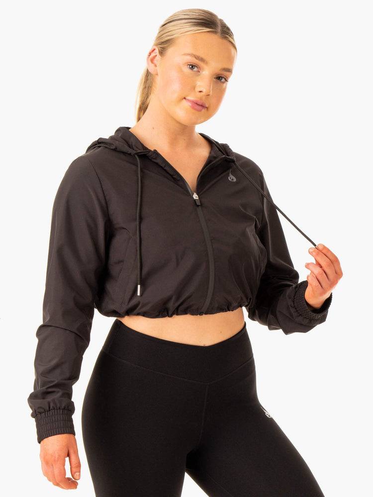 Women's Ryderwear Women Jackets Element Windbreaker Jackets Black | NZ1722OR