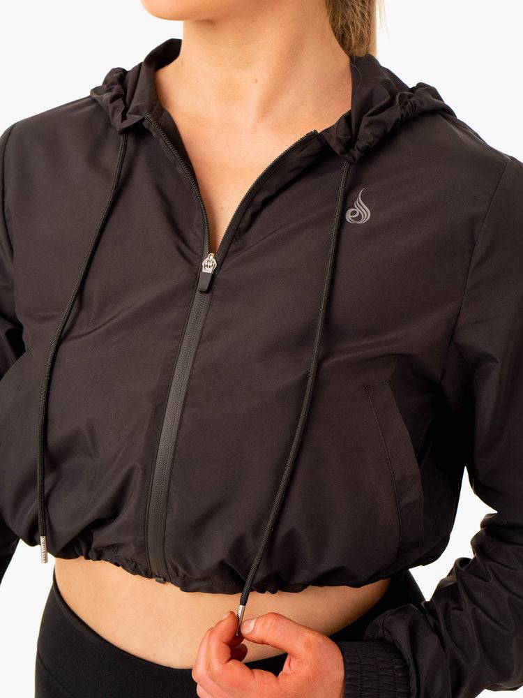 Women's Ryderwear Women Jackets Element Windbreaker Jackets Black | NZ1722OR