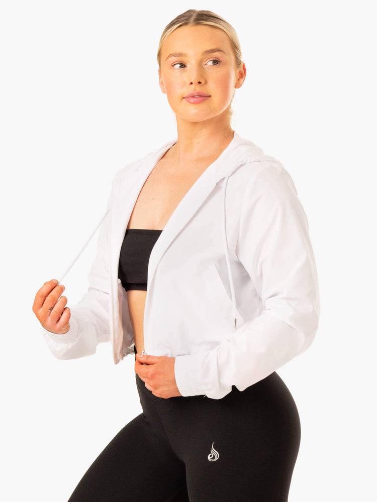 Women's Ryderwear Women Jackets Element Windbreaker Jackets White | NZ1723PQ