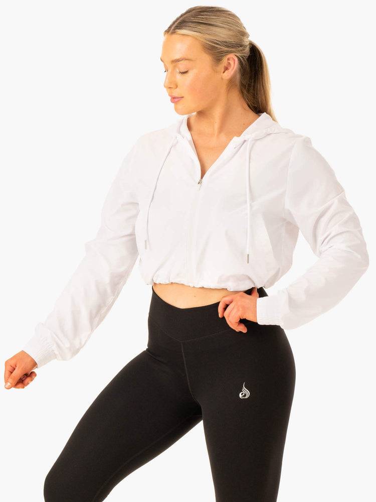 Women's Ryderwear Women Jackets Element Windbreaker Jackets White | NZ1723PQ