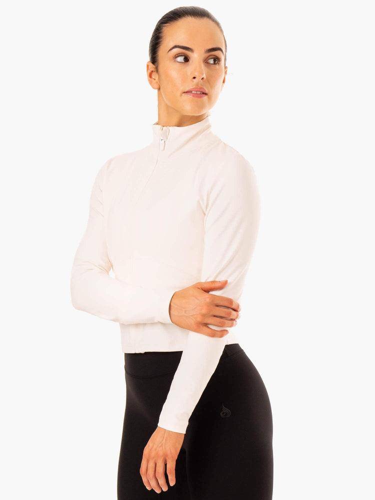 Women's Ryderwear Women Jackets NKD Refine Jackets Off White | NZ1714QZ