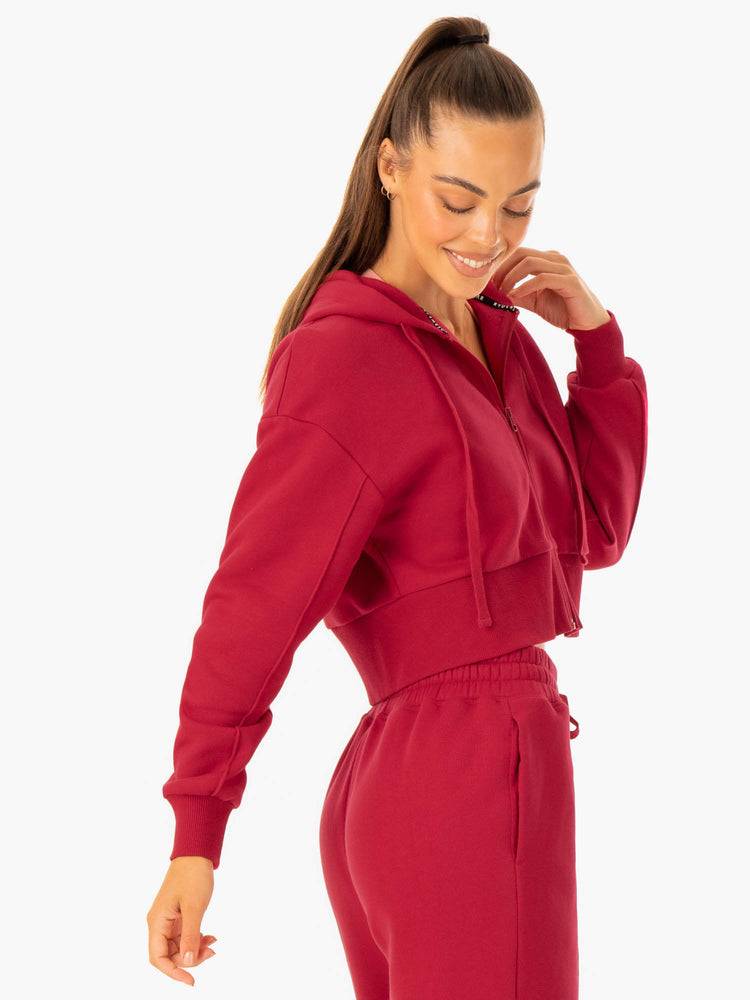 Women's Ryderwear Women Jackets Revival Zip Up Jackets Red | NZ1707ZG