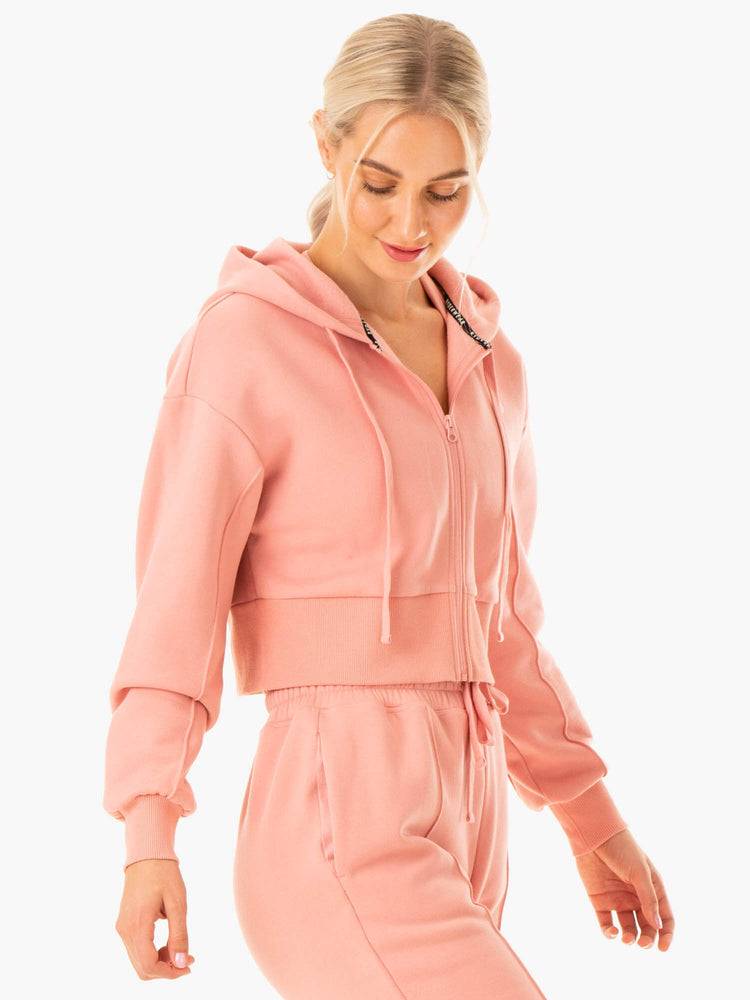 Women's Ryderwear Women Jackets Revival Zip Up Jackets Pink | NZ1711BC