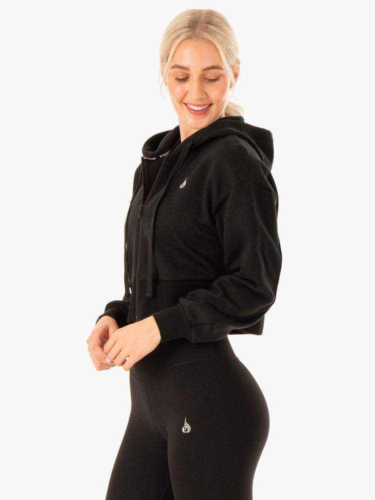 Women's Ryderwear Women Jackets Revival Zip Up Jackets Black | NZ1712NB