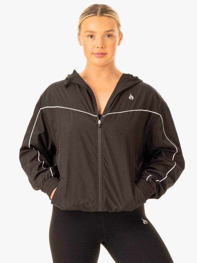 Women's Ryderwear Women Jackets Ultimate Windbreaker Jackets Black | NZ1720UT