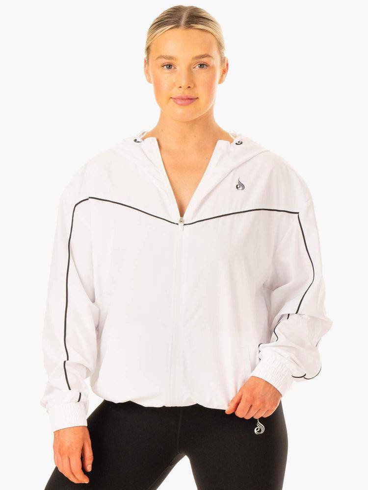 Women\'s Ryderwear Women Jackets Ultimate Windbreaker Jackets White | NZ1721IS