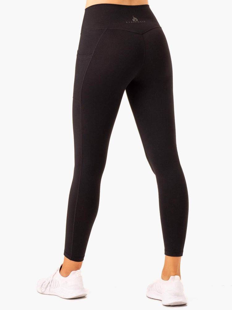 Women's Ryderwear Women Leggings Action High Waisted Pocket Leggings Black | NZ1881SO