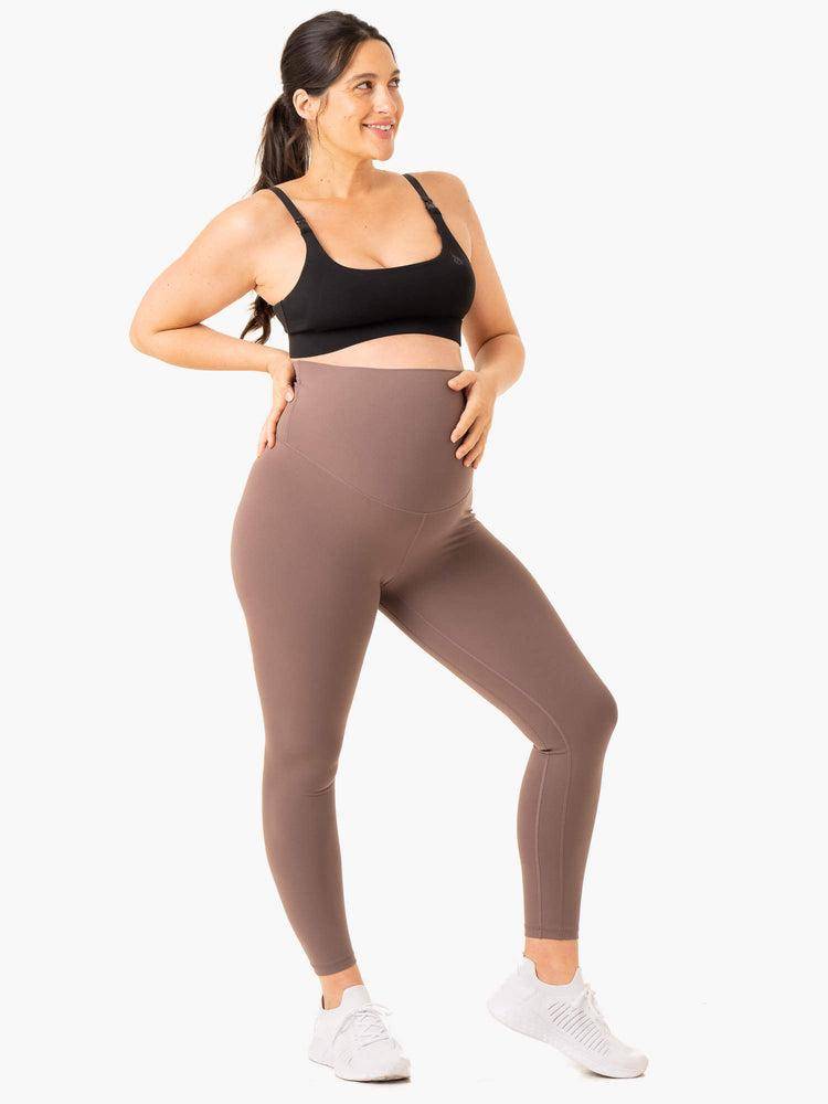 Women's Ryderwear Women Leggings Active Bump Leggings Chocolate | NZ1770TV