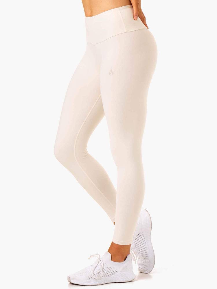 Women's Ryderwear Women Leggings Adapt High Waisted Scrunch Leggings Ivory | NZ1852OR