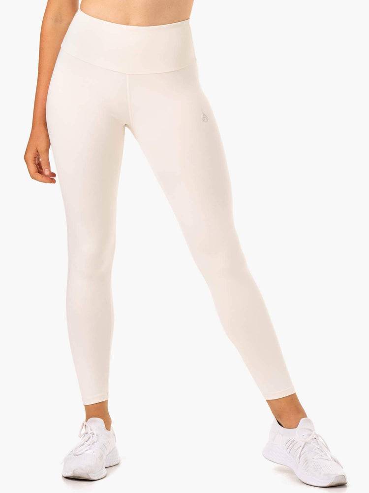 Women\'s Ryderwear Women Leggings Adapt High Waisted Scrunch Leggings Ivory | NZ1852OR