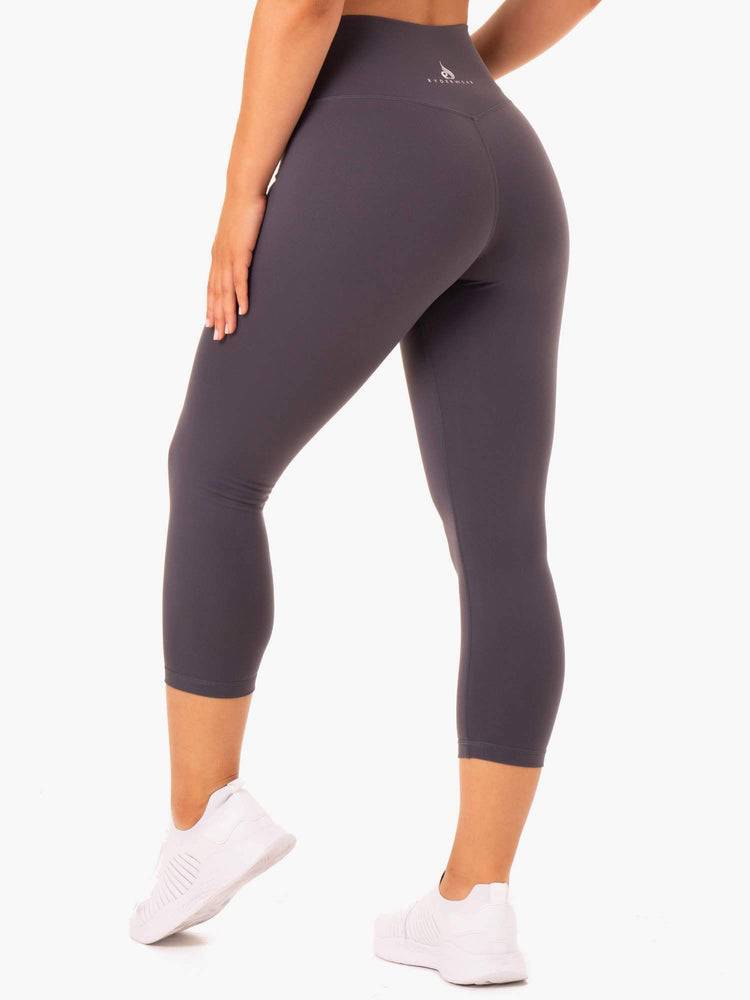 Women's Ryderwear Women Leggings Base 7/8 High Waisted Leggings Charcoal | NZ1726DN