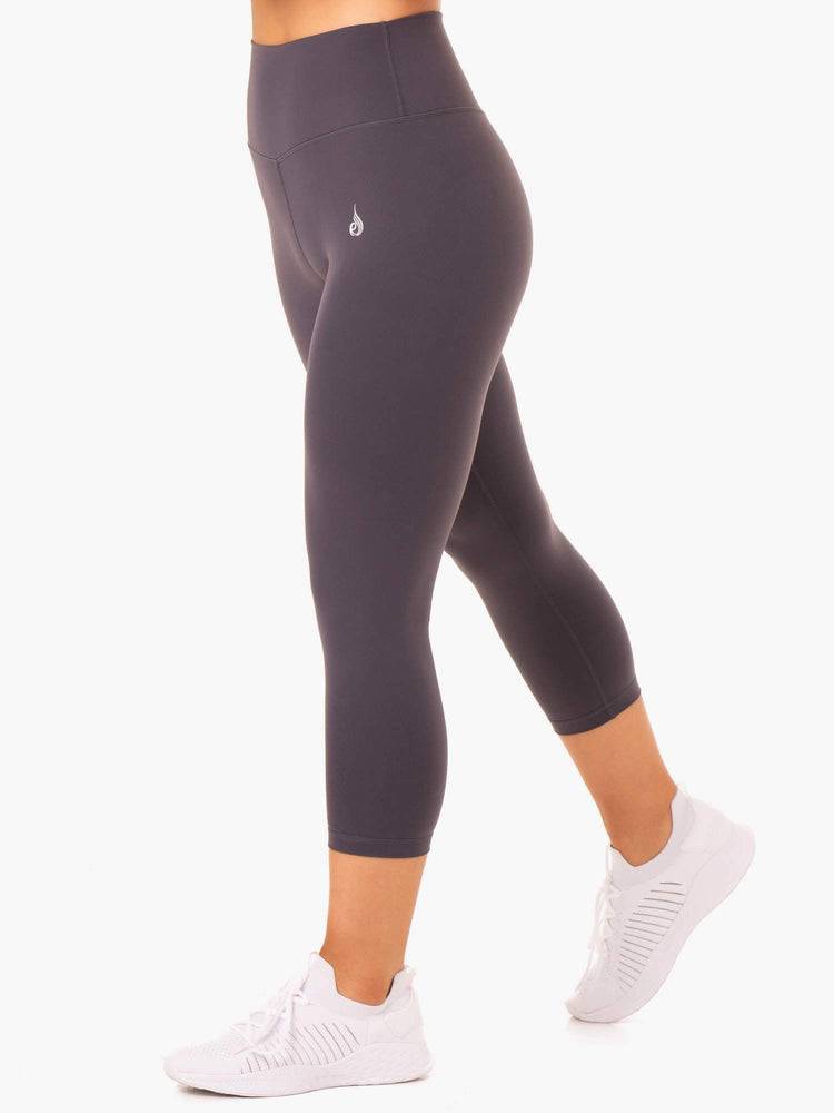 Women's Ryderwear Women Leggings Base 7/8 High Waisted Leggings Charcoal | NZ1726DN