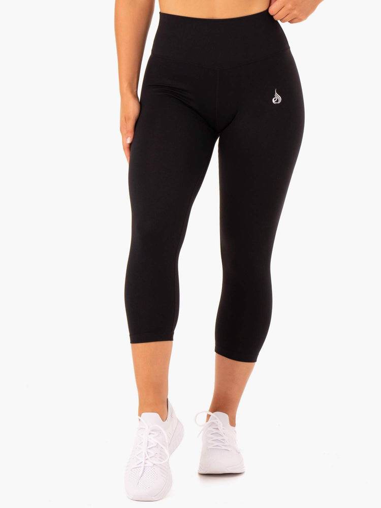 Women's Ryderwear Women Leggings Base 7/8 High Waisted Leggings Black | NZ1876UT