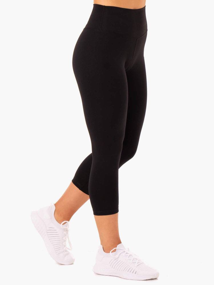 Women's Ryderwear Women Leggings Base 7/8 High Waisted Leggings Black | NZ1876UT