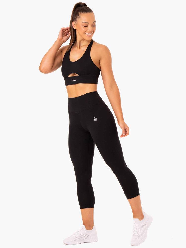 Women's Ryderwear Women Leggings Base 7/8 High Waisted Leggings Black | NZ1876UT