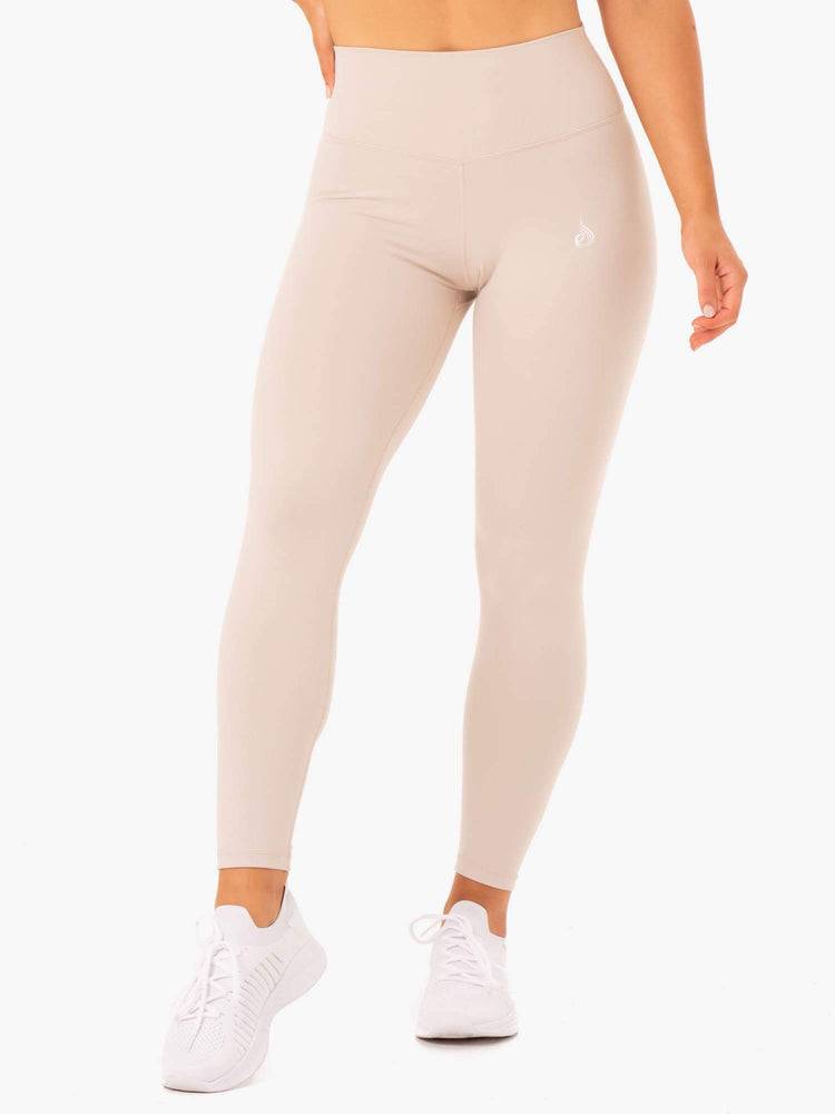 Women\'s Ryderwear Women Leggings Base Full Length High Waisted Leggings Mushroom | NZ1871WY