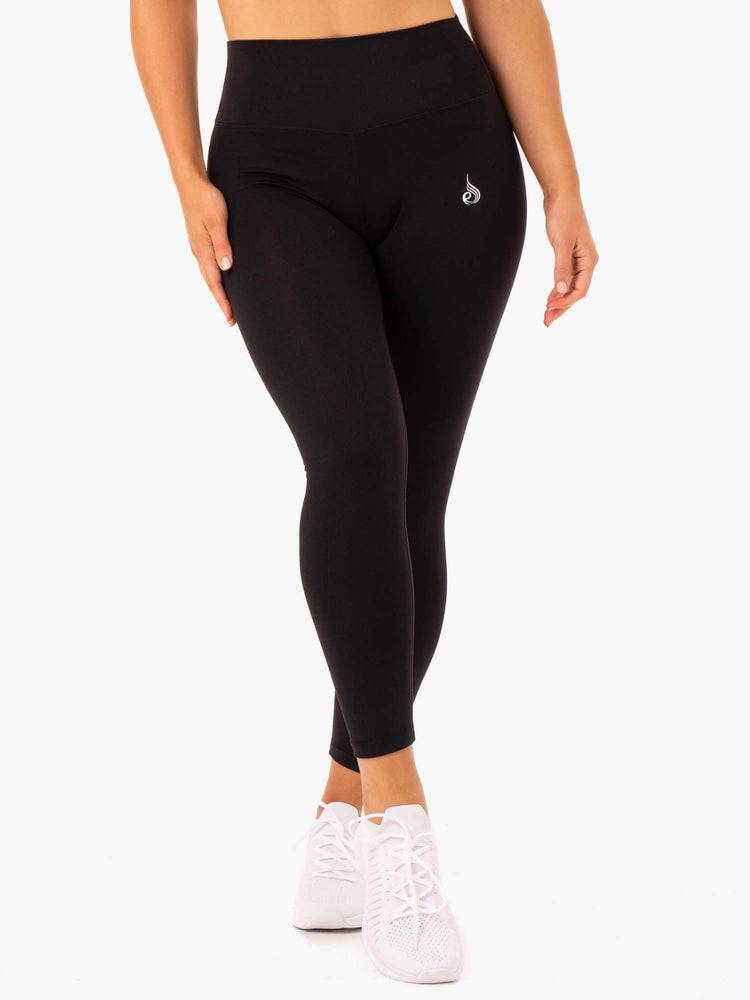 Women\'s Ryderwear Women Leggings Base Full Length High Waisted Leggings Black | NZ1912JJ