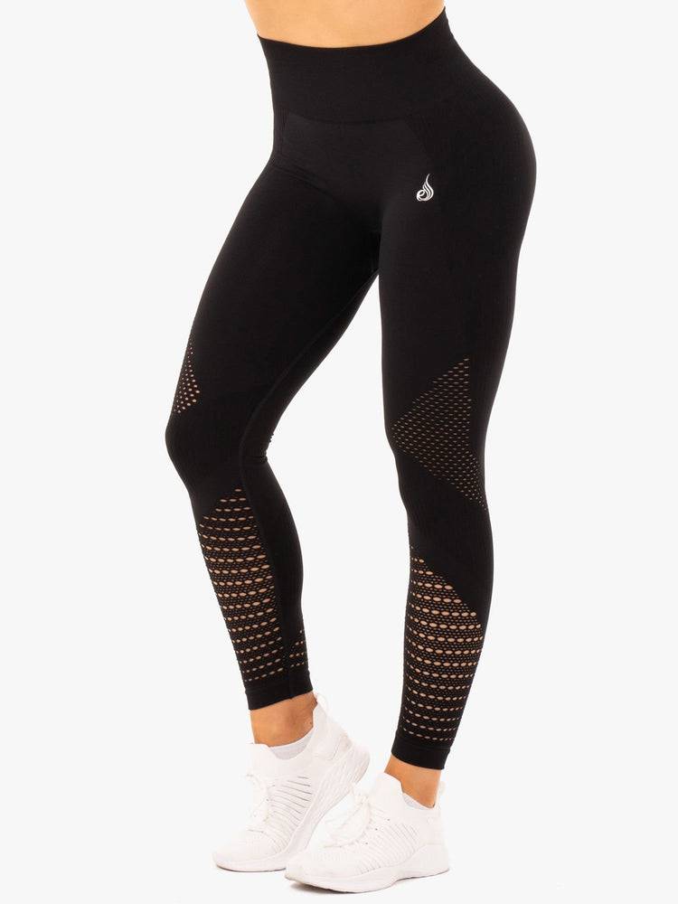 Women\'s Ryderwear Women Leggings Electra Seamless Leggings Black | NZ1731KI