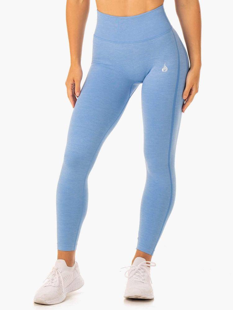 Women's Ryderwear Women Leggings Enhance Scrunch Bum Seamless Leggings Blue | NZ1743RW