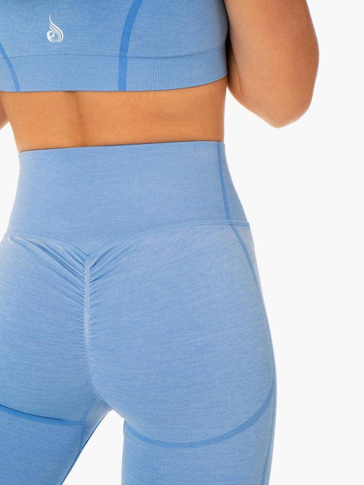 Women's Ryderwear Women Leggings Enhance Scrunch Bum Seamless Leggings Blue | NZ1743RW