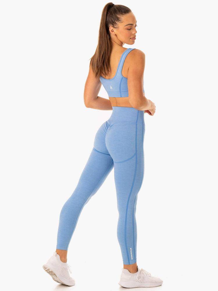 Women's Ryderwear Women Leggings Enhance Scrunch Bum Seamless Leggings Blue | NZ1743RW