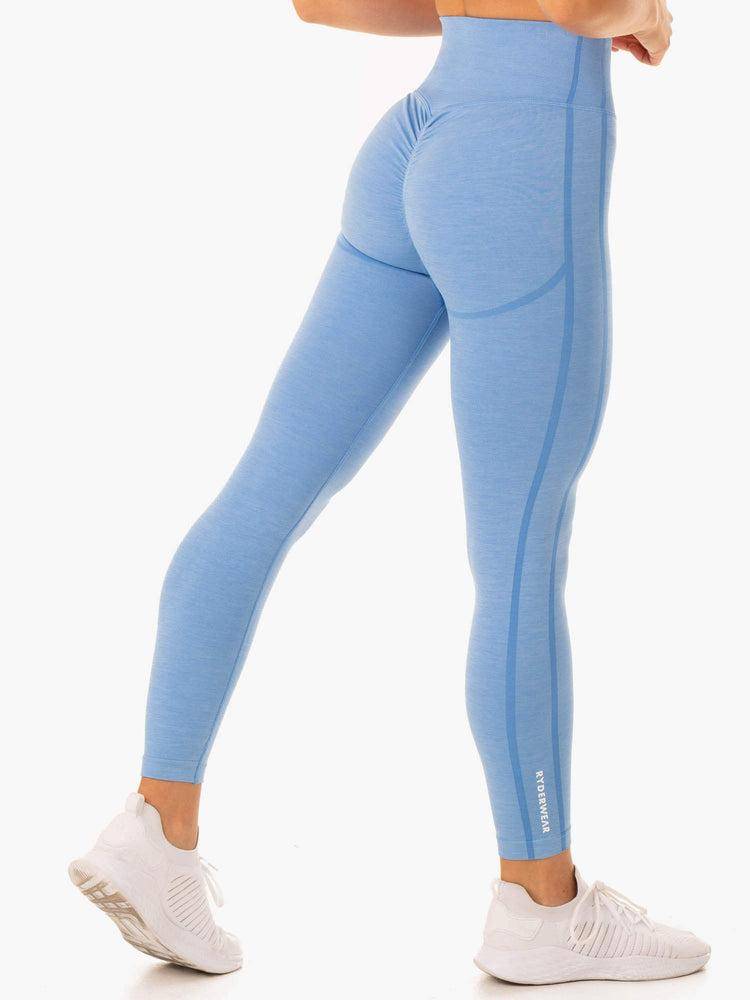 Women\'s Ryderwear Women Leggings Enhance Scrunch Bum Seamless Leggings Blue | NZ1743RW