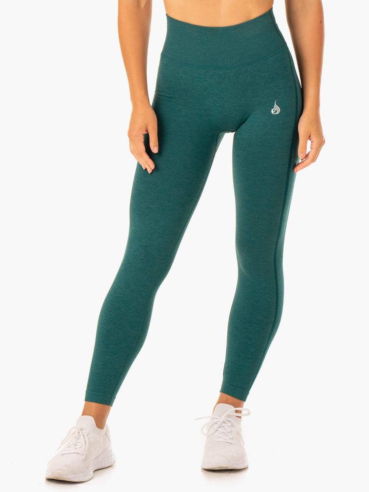 Women's Ryderwear Women Leggings Enhance Scrunch Bum Seamless Leggings Teal | NZ1750AP