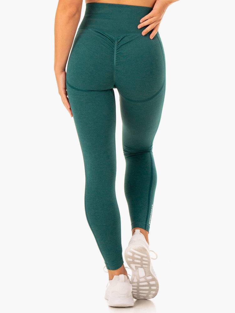 Women's Ryderwear Women Leggings Enhance Scrunch Bum Seamless Leggings Teal | NZ1750AP