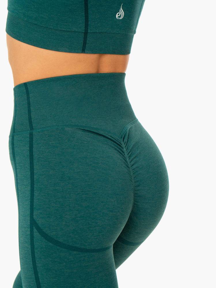 Women's Ryderwear Women Leggings Enhance Scrunch Bum Seamless Leggings Teal | NZ1750AP