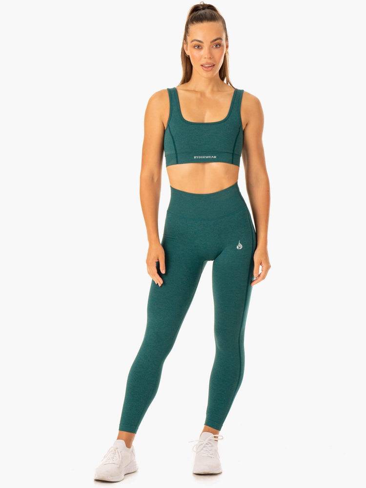 Women's Ryderwear Women Leggings Enhance Scrunch Bum Seamless Leggings Teal | NZ1750AP